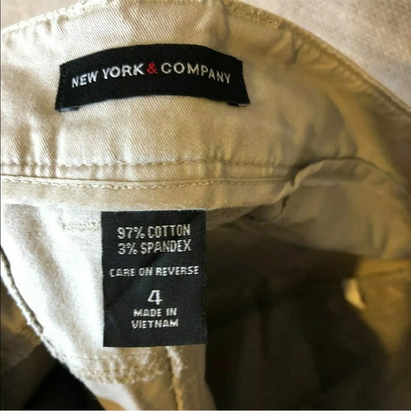 New York & Company Womens Skirt 4 Modest Khaki - Picture 4 of 5